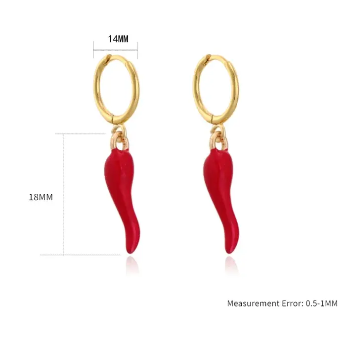 Boucle d'oreille émail couleur champignon pastèque fraise motif floral romantique et élégant pour femmes occasions spéciales