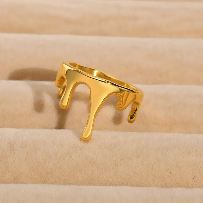 Bagues en métal minimalistes fantaisie pour femmes