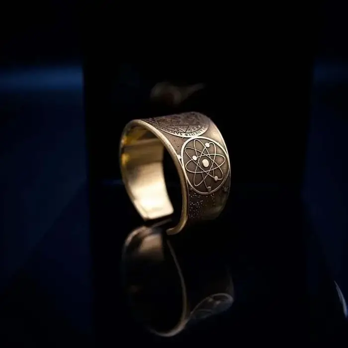 Bague ajustable en laiton vintage