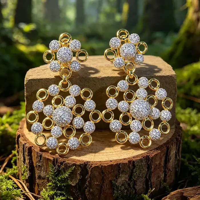 Boucles d'oreilles GODKI en zircone cubique dorées pour femmes, bijoux de mariage et occasions spéciales