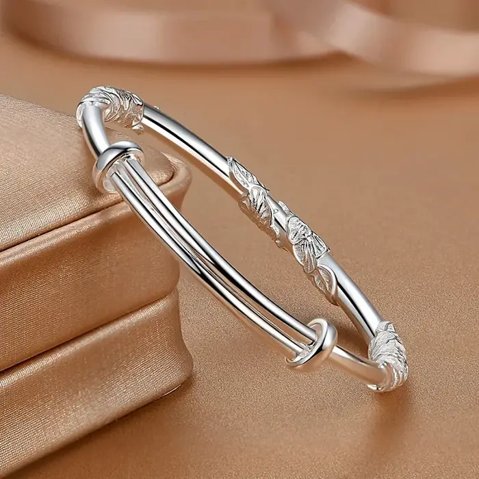 Bracelet à fleurs en argent Sterling 925 pour femmes