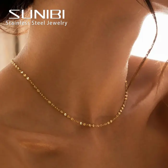 Collier multicouche SUNIBI torsadé en acier inoxydable plaqué PVD pour femmes occasions spéciales élégance moderne style unique DIY