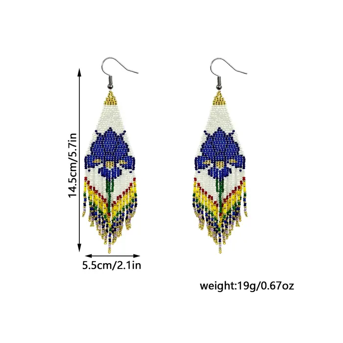 AHAYA – boucles d'oreilles officielles à fleurs bleues