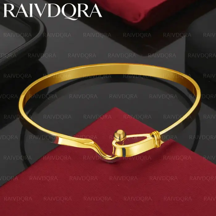 Bracelet ouvert plaqué or 18 carats pour hommes et femmes, bijoux à la mode, accessoires de fête cla