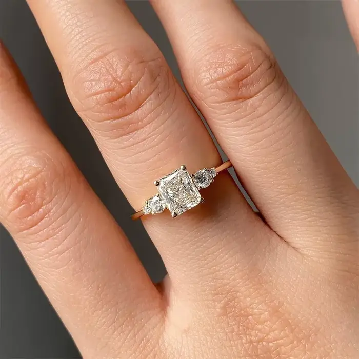 1 pièce - Bague au design géométrique unique, adaptée aux femmes, bague élégante, cadeau idéal pour votre proche en occasion spéciale