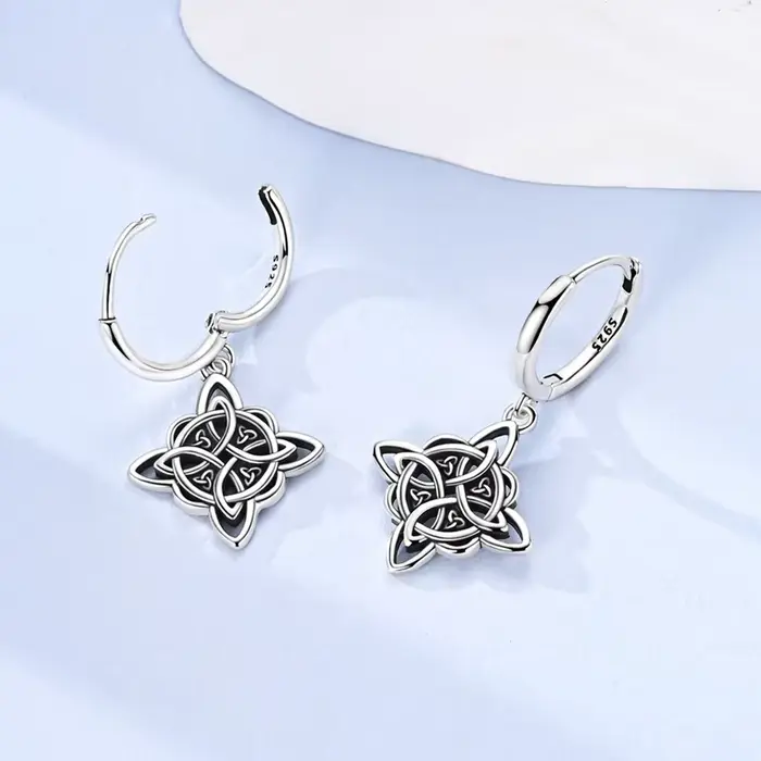 Boucles d'oreilles créoles en argent Sterling 925