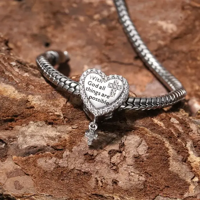 Bracelet à breloques en argent sterling 925