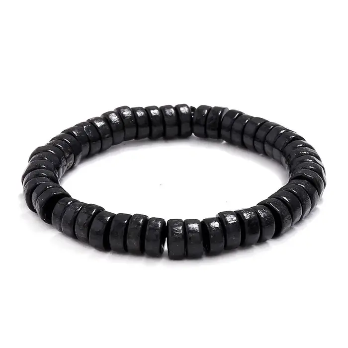 Bracelets élastiques en perles de bois pour hommes et femmes, bijoux Vintage, accessoires de poignet