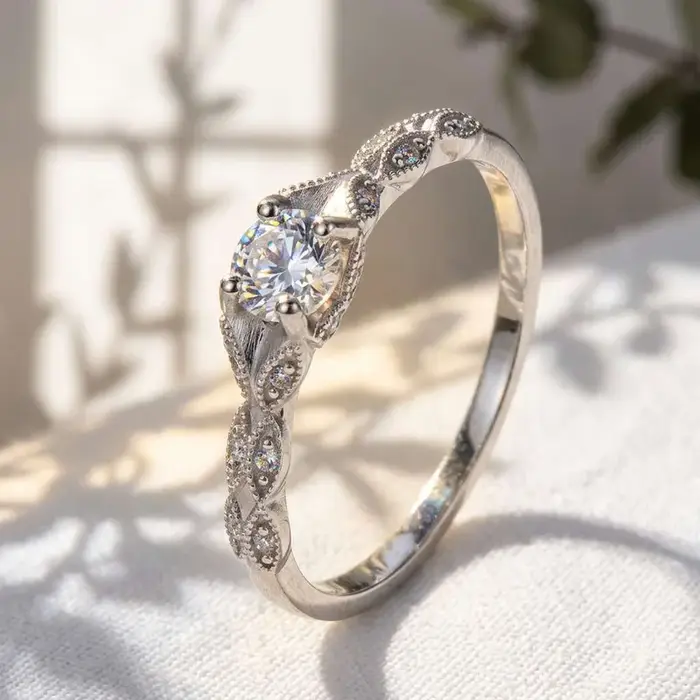 Bague en argent sterling 925 avec zircone pour femme, bijou de mariage exquis et simple, gemme éléga