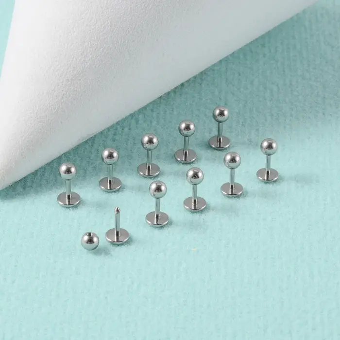20/5 PIÈCES Piercing en acier chirurgical à tige ultra-courte