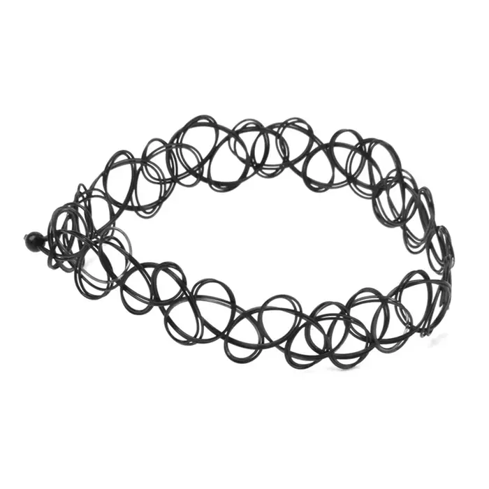 Bracelet de cheville élastique vintage tatouage noir copale rétro style henné pour femmes occasions spéciales