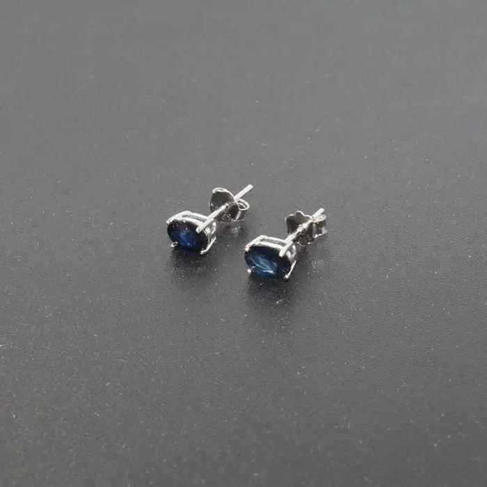 Boucles d'oreilles en saphir 100% véritable pour fille