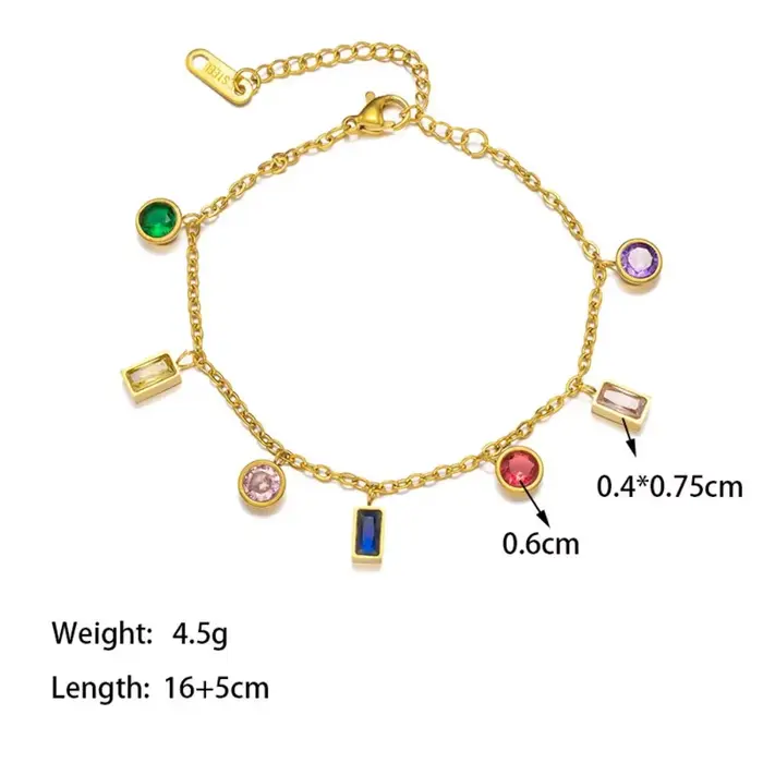 Kolmnsta-Collier à pampilles en cristal pour femmes et filles, tour de cou plaqué or, bracelet en ac