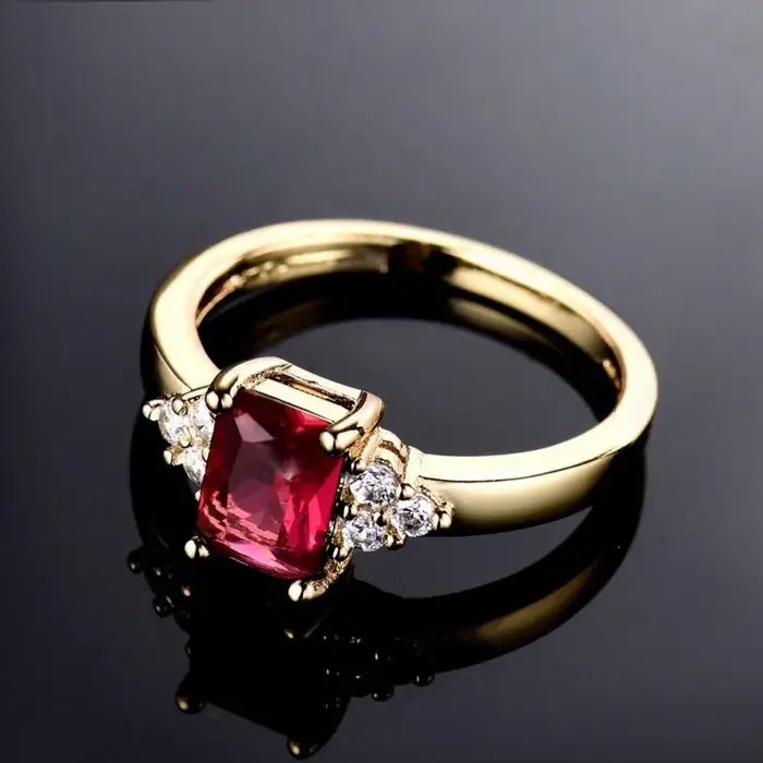 Bague en argent sterling 925 plaqué or 18 carats