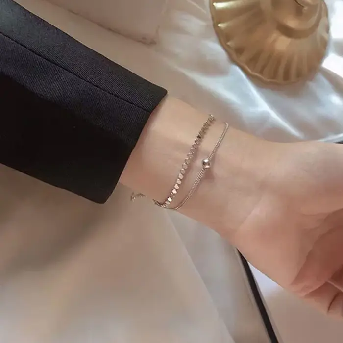 Bracelet en argent sterling 925 personnalisable avec motif géométrique pour femmes élégantes occasions spéciales cadeau d'anniv