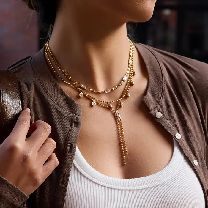 Zora – collier classique carré en strass pour femmes