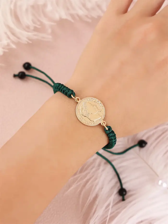 Bracelet Bohème Style Français Motif Pièce de Monnaie Napoléon Femme Occasions Spéciales Mariage Banquet Festival