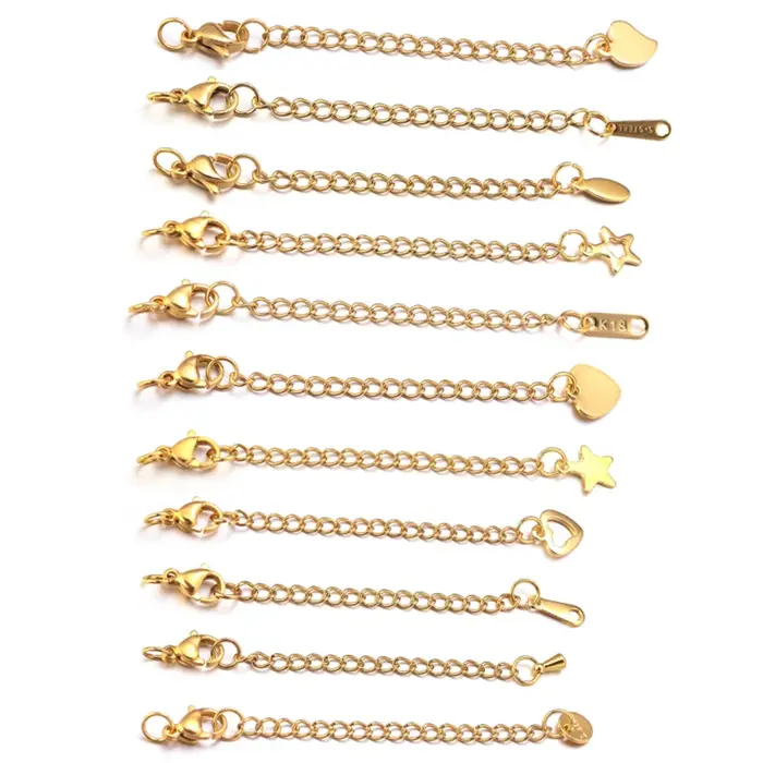 Chaîne d'extension de collier en acier inoxydable