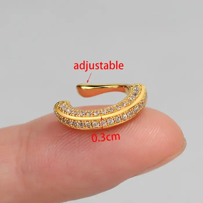 Boucles d'oreilles à Clip en Zircon délicat pour femmes