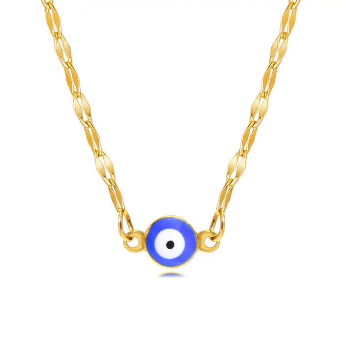 Collier mauvais œil pour femmes, pendentif petit œil bleu de dinde, bijoux de Protection d'amulette 