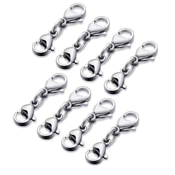 Petit prolongateur de bracelet pour bijoux à bricoler soi-même, collier à fermoir, double corrigé, 8