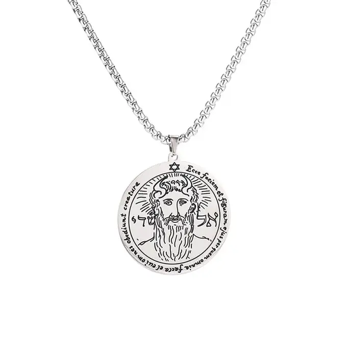 EUEAVAN – collier Salomon, le premier pentacle du soleil, symbole du sceau de Jupiter, pendentif, am