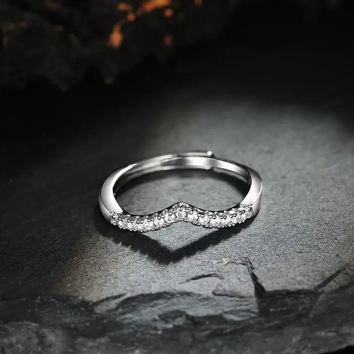 Bague en argent sterling 925 avec zircon brillant pour femme, bijoux de mariage, bagues en argent, cadeau de mode raffiné, fête, bague de haute qualité