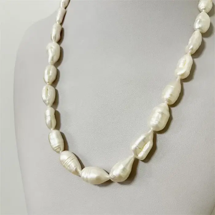 Grand collier de perles baroques naturelles 8*10*18-20MM