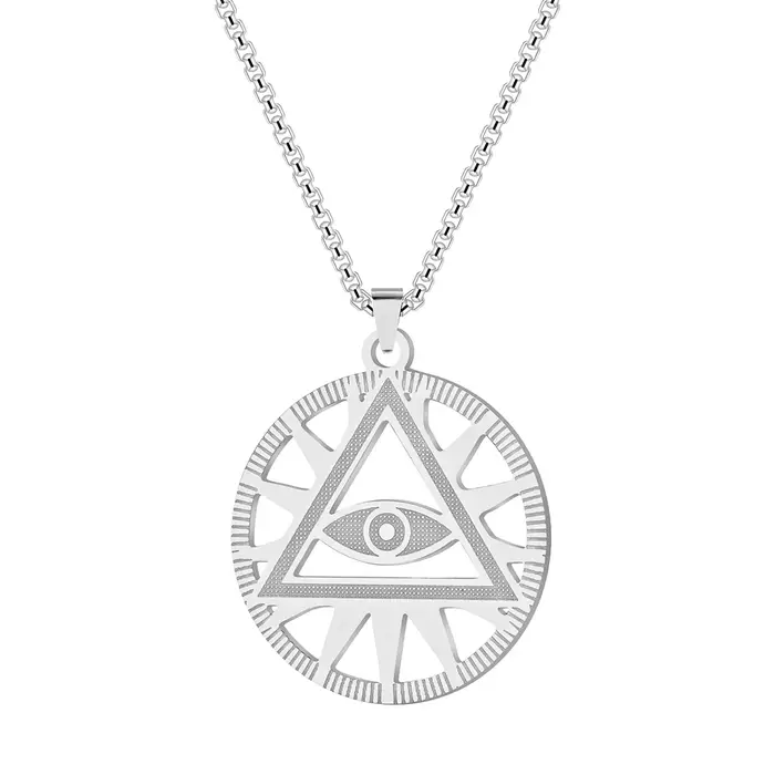Collier avec pendentifs en forme de pyramide Illuminati pour femmes, chaîne Hip Hop, bijoux, cadeau 