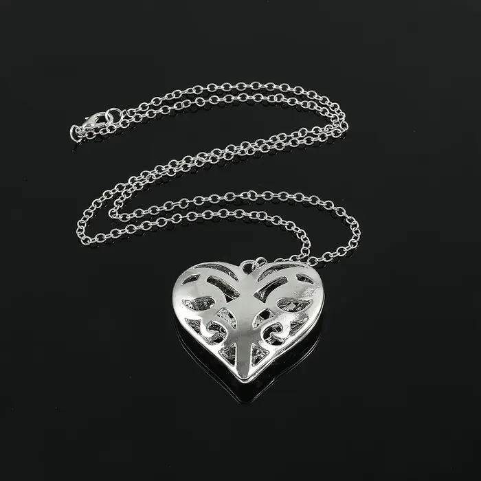The Vampire Diaries Collier Originals Famille Caroline Forbes Filigrane Coeur Médaillon Réel Vervain