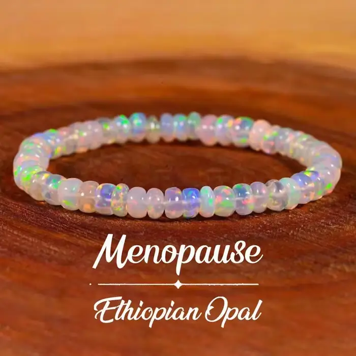 Bracelet en résine imitation opale éthiopienne pour femmes, fait à la main, avec cordon élastique ex