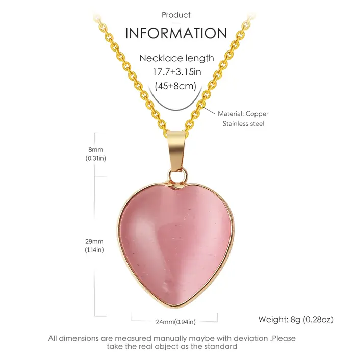 Collier pendentif œil De chat d'amour