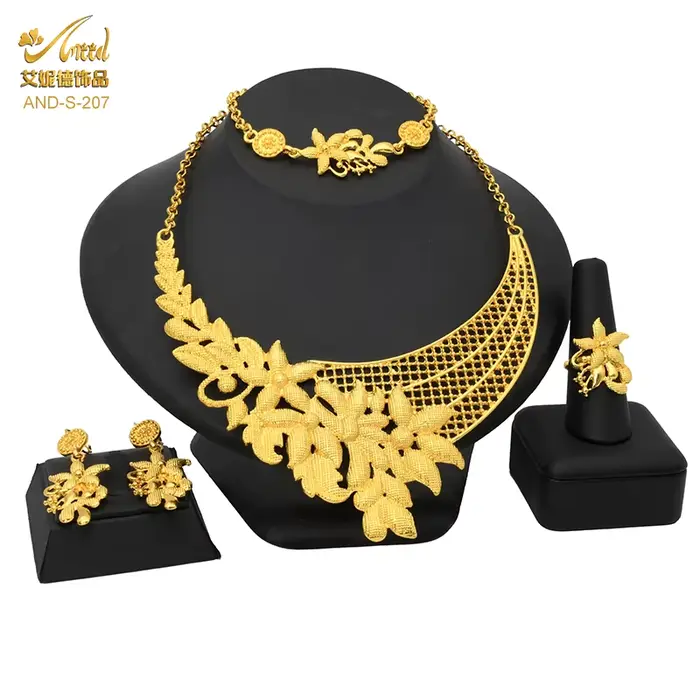Ensemble de bijoux pour femmes, collier et boucles d'oreilles irrégulières de luxe indien dubaï, ens