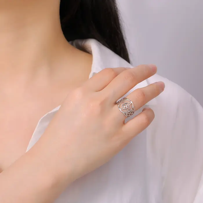 Bague en acier inoxydable à nœud de sorcière vintage pour engagement et occasions spéciales unisexe avec choix de couleur et taille