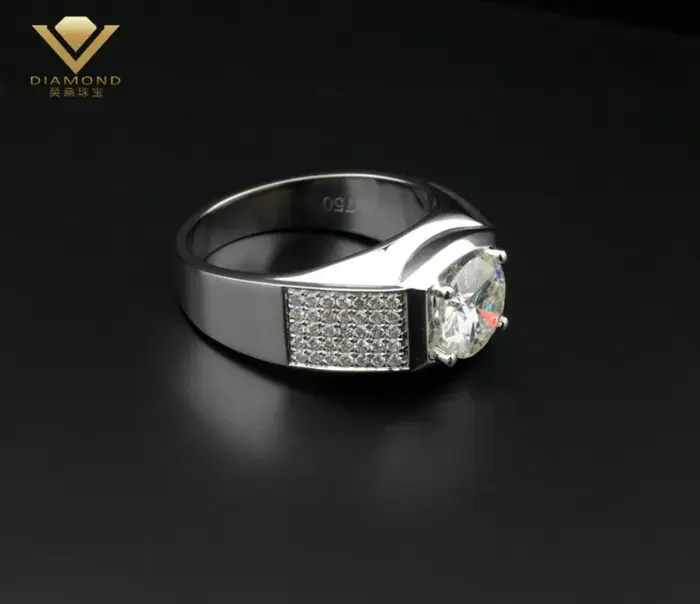Bague Solitaire pour Homme en Diamant de Laboratoire