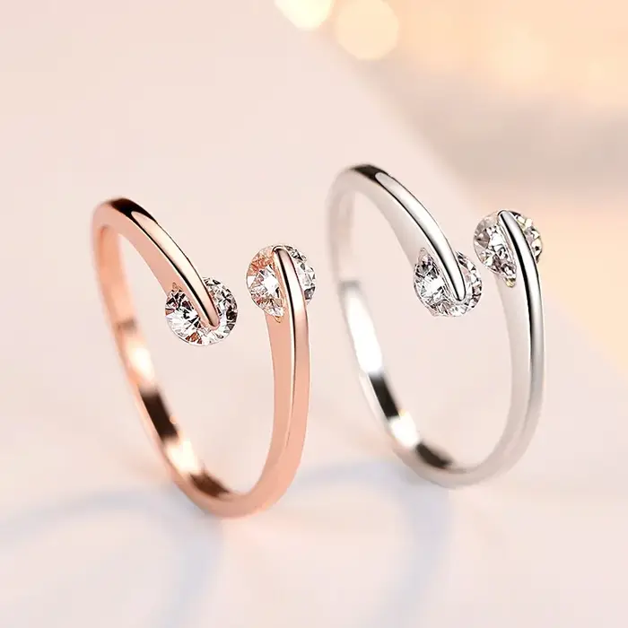 Bagues de mariage en cristal Zircon pour femmes