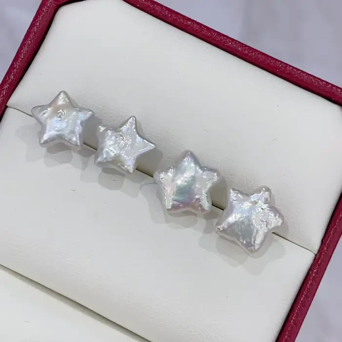 Boucles d'oreilles simples en perles d'eau douce naturelles