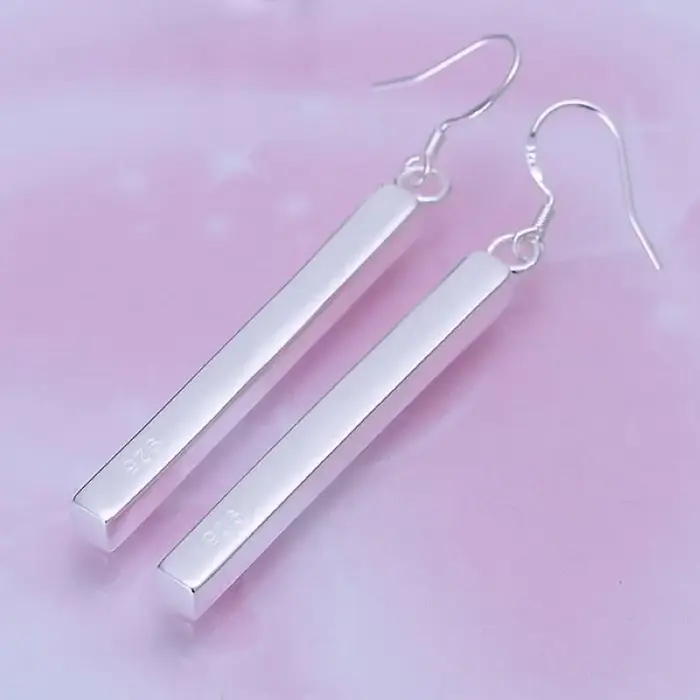 Boucles d'oreilles pendantes en argent sterling 925