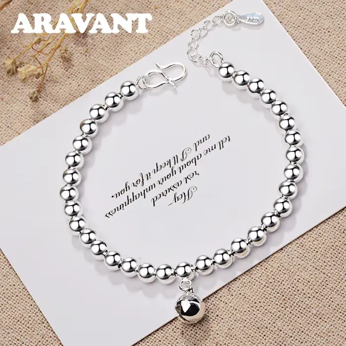 ARAVANT – bracelets en argent 925 avec perles en forme de cloche, chaînes pour femmes et filles, bij