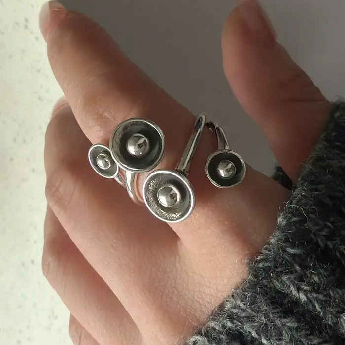 Bagues en argent Sterling 925 serties de zirconium blanc minimalistes pour femmes occasions spéciales partage cadeau anti-allergique