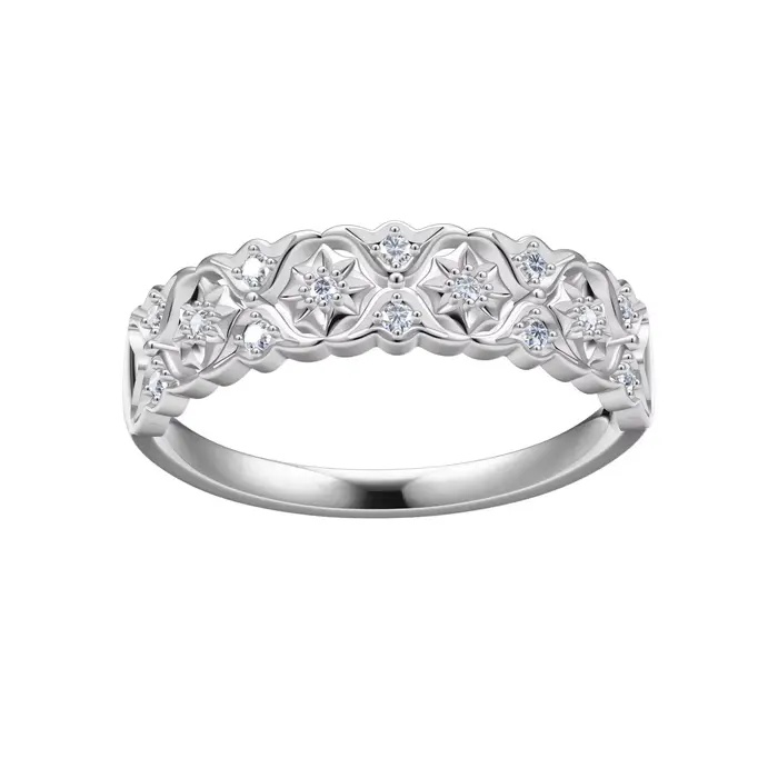 Bague de mariage en or blanc 10k avec pierre HPHT lab grown diamond pour engagement romantique et cérémonies de mariage