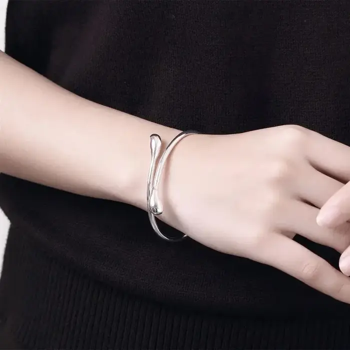 Bracelet en argent Sterling 925 pour femmes goutte d'eau élégant occasion mariage bal soirée cadeau spécial