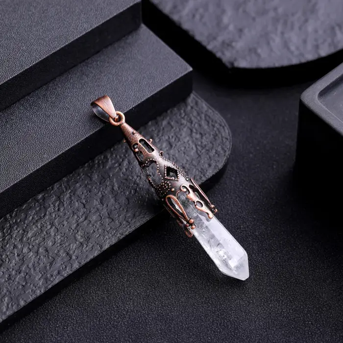 Collier chakra en laiton rétro