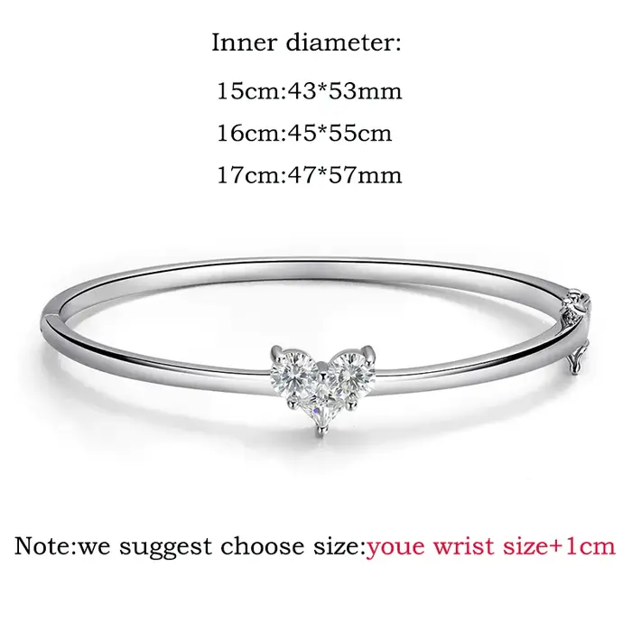 Smyoue 14K plaqué certifié tous les bracelets Moissanite pour les femmes gemmes laboratoire diamant 