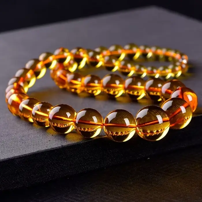 Collier de perles d'ambre pur baltique naturel pour femmes