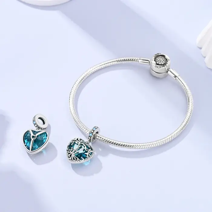 Breloques arbre de vie en argent Sterling 925