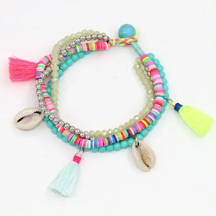 Bracelet VONNOR pour femme, bracelet multi-couches en perles et coquillages, bijoux de plage pour le