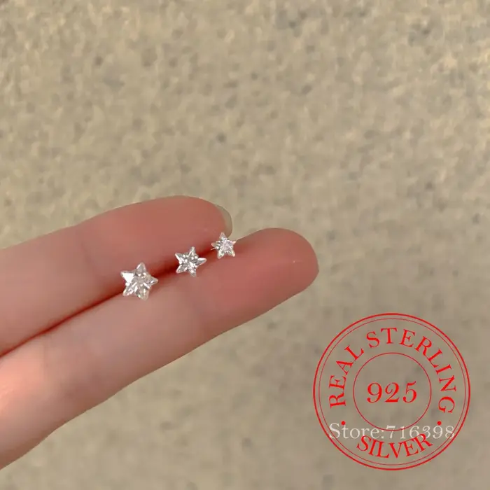 Boucles d'oreilles originales en argent Sterling 925