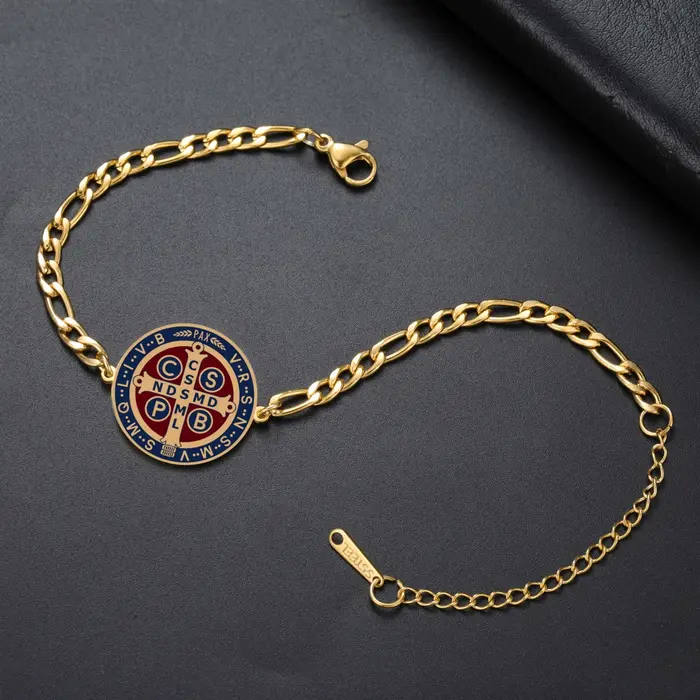 Bracelet Vassago Saint Benoît de Nursia en acier inoxydable ST. MVNIAMVR