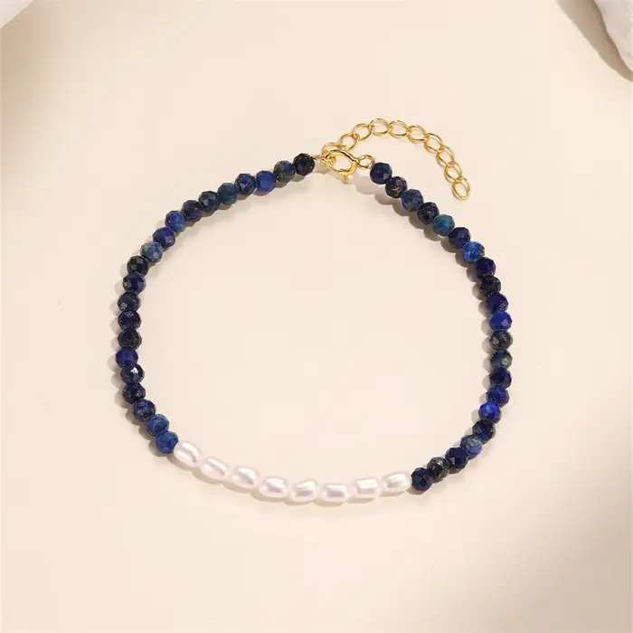 CANNER – Bracelet en pierre bleue et or pour femmes